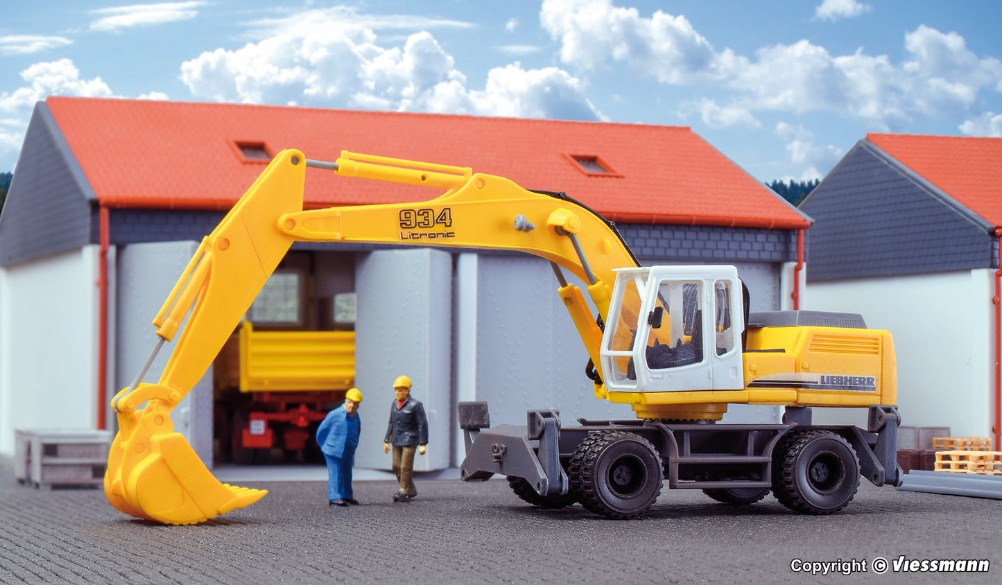 kibri 11261 H0 LIEBHERR 934 Litronic com trem de roda 1:87