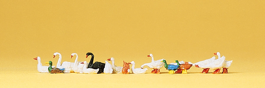 14167 Preiser Patos Gansos e Cisnes 1:87