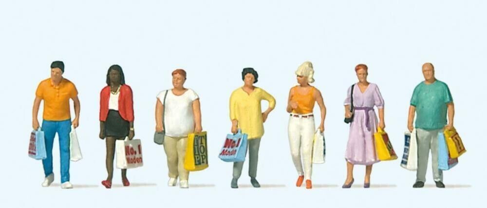 Preiser 10737 Shoppers - Gauge H0 1:87