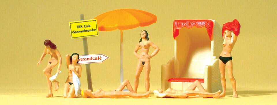 Preiser 10107 HO Gauge Nude Bathers (6)