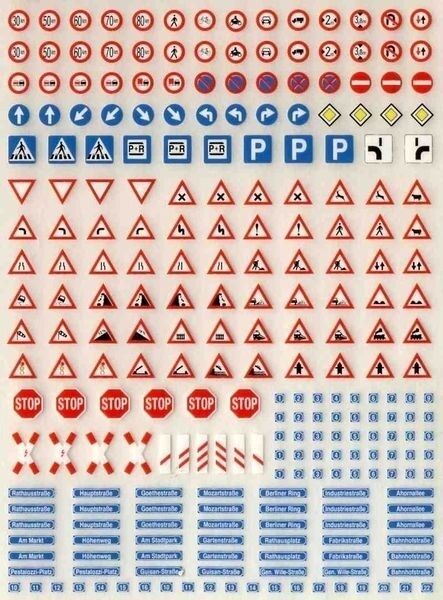 BUSCH 8128 256 trafic signs 1:160 spur n