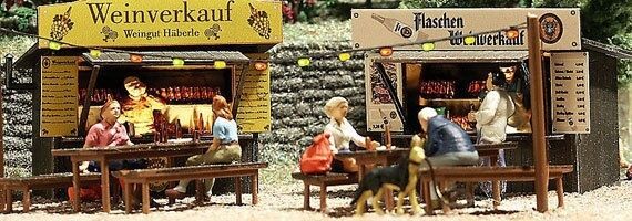 Busch 1055 Zwei Verkaufsbuden H0 1:87