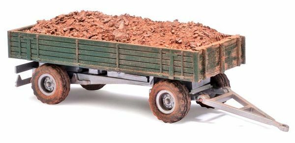 Busch H0 44922 Anhänger mit Ballonreifen + Ziegelschutt 1:87