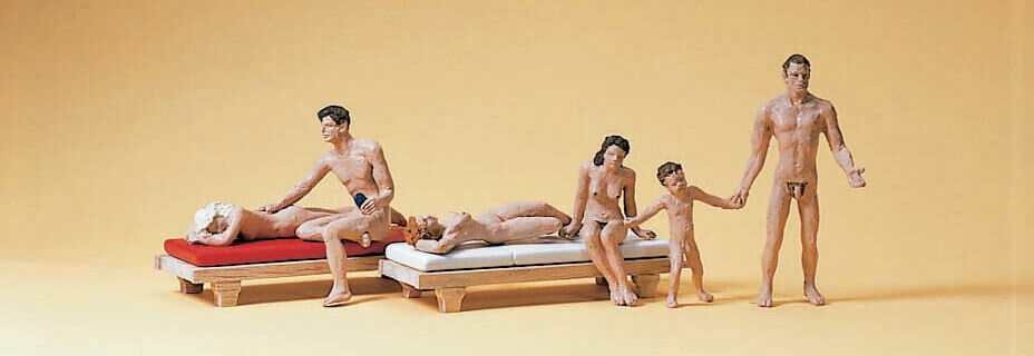 Preiser 10439 nudist Couples HO 1:87