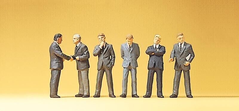 Preiser 10380 Businessmen in Suits 1:87