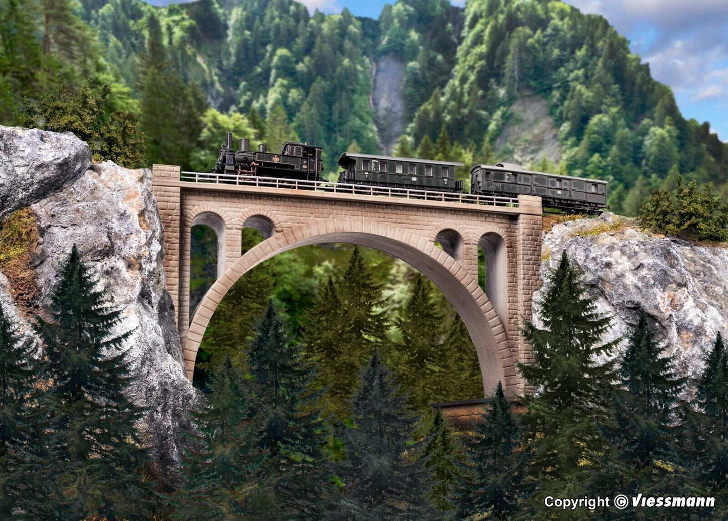 KIBRI 37666 N/Z Maggiatal bridge, single track1:160 suberb detail