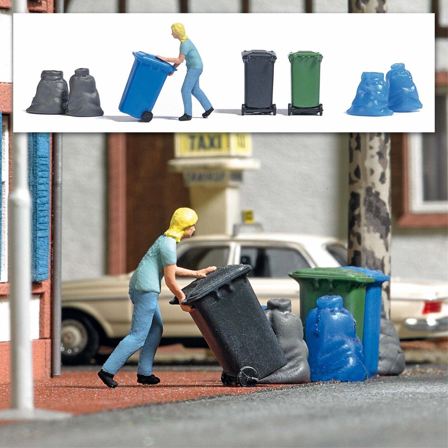 BUSCH 7874 Woman with trash can 1:87