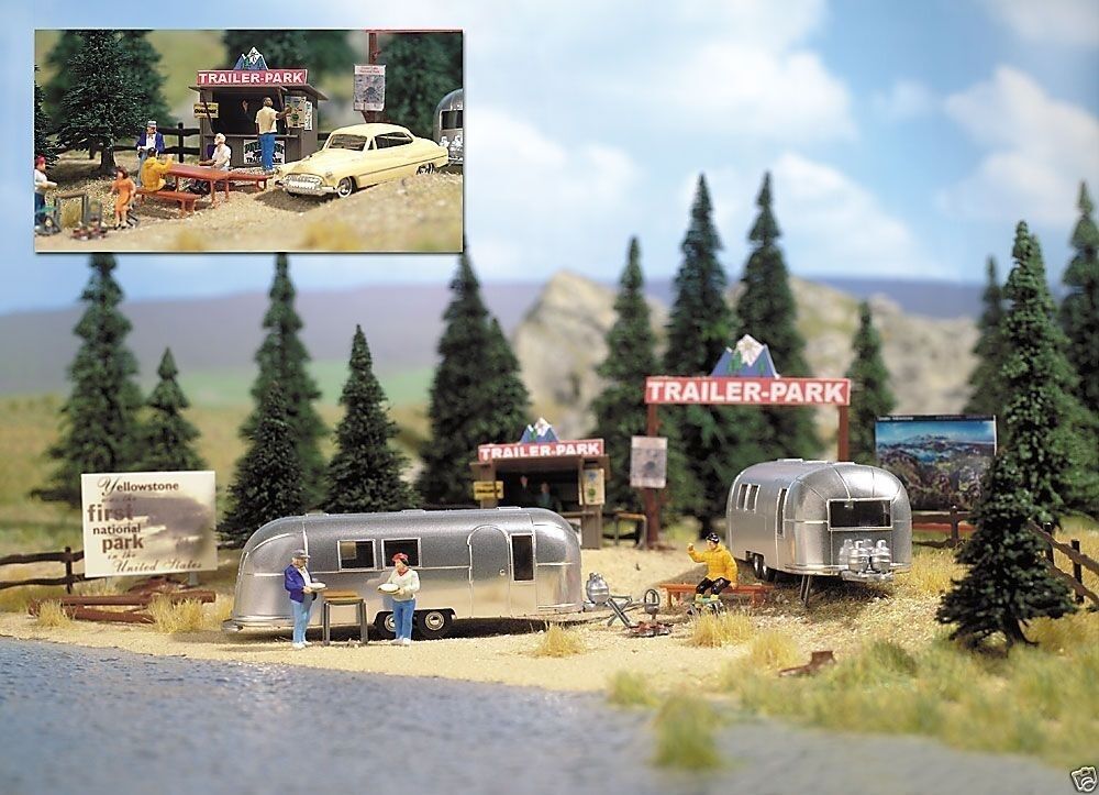 Busch H0 1054 Trailer park 1:87
