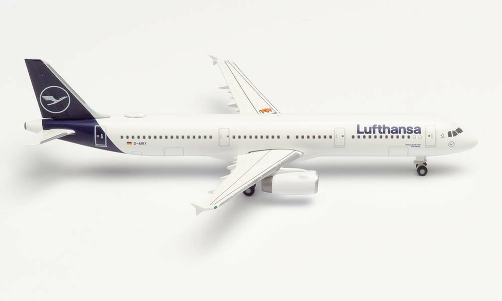 hERPA 533621 LUFTHANSA AIRBUS A321 "DIE MAUS" 1:500 suberb detail