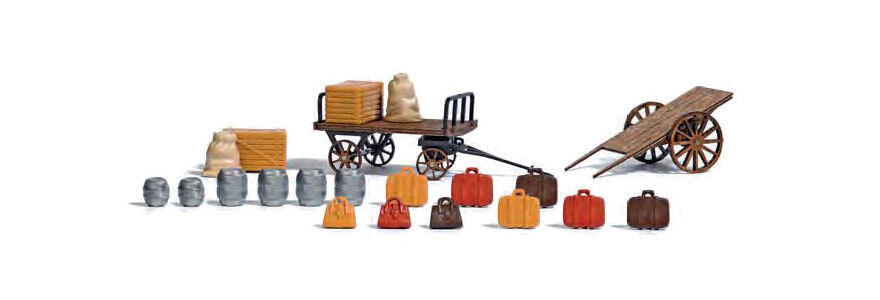 Busch 1625 Wooden luggage carts 1:87 H0