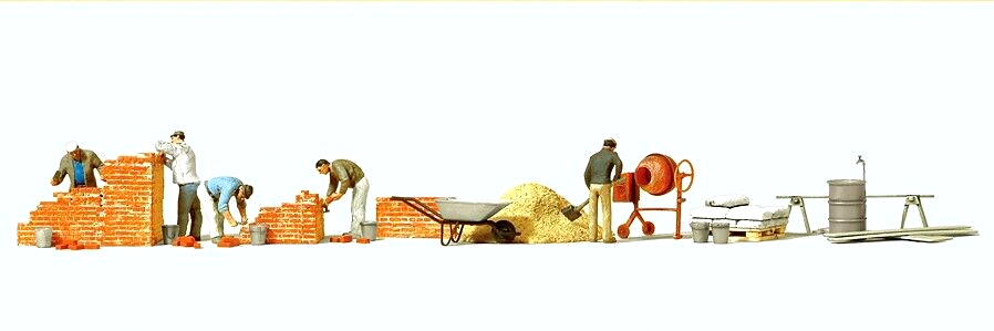 Preiser 10542 Brick-layers. 1:87