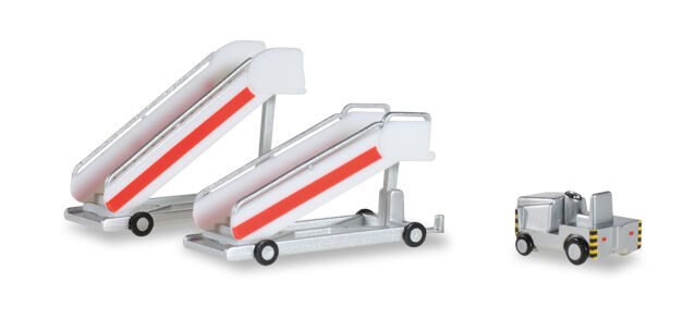 Herpa 551809 Historic passenger stairs with tractor 1:200 suberb detail