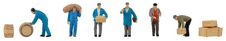 Faller 151609 Freight workers with parcels and barrels 1:87
