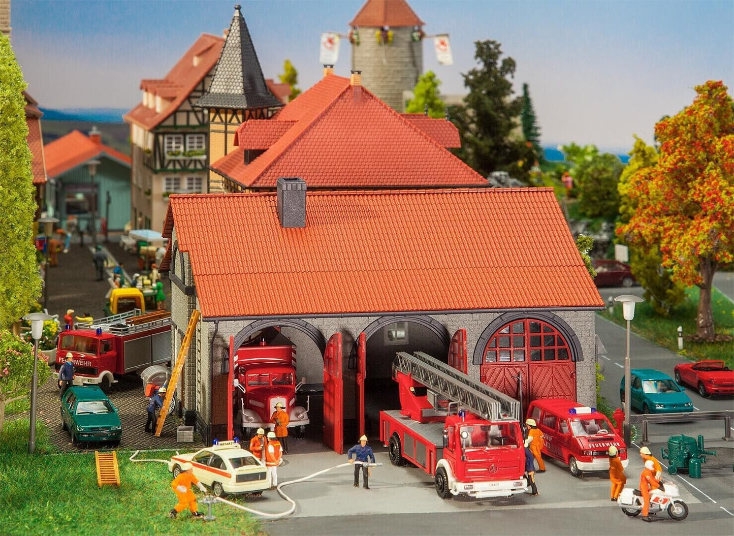 Faller 130162 Fire brigade engine house 1:87 suberb detail