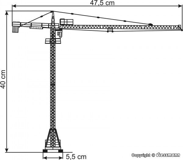 Kibri 10202 H0 LIEBHERR tower crane (HO) 1:87