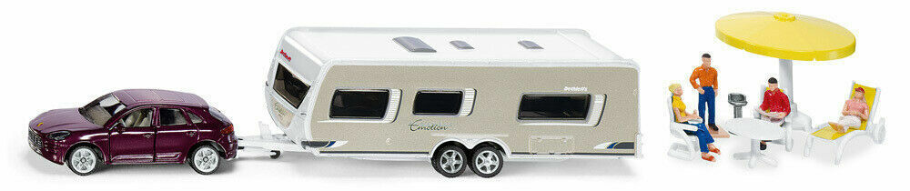 SIKU Super 2542 1/55 PKW met caravan car figures