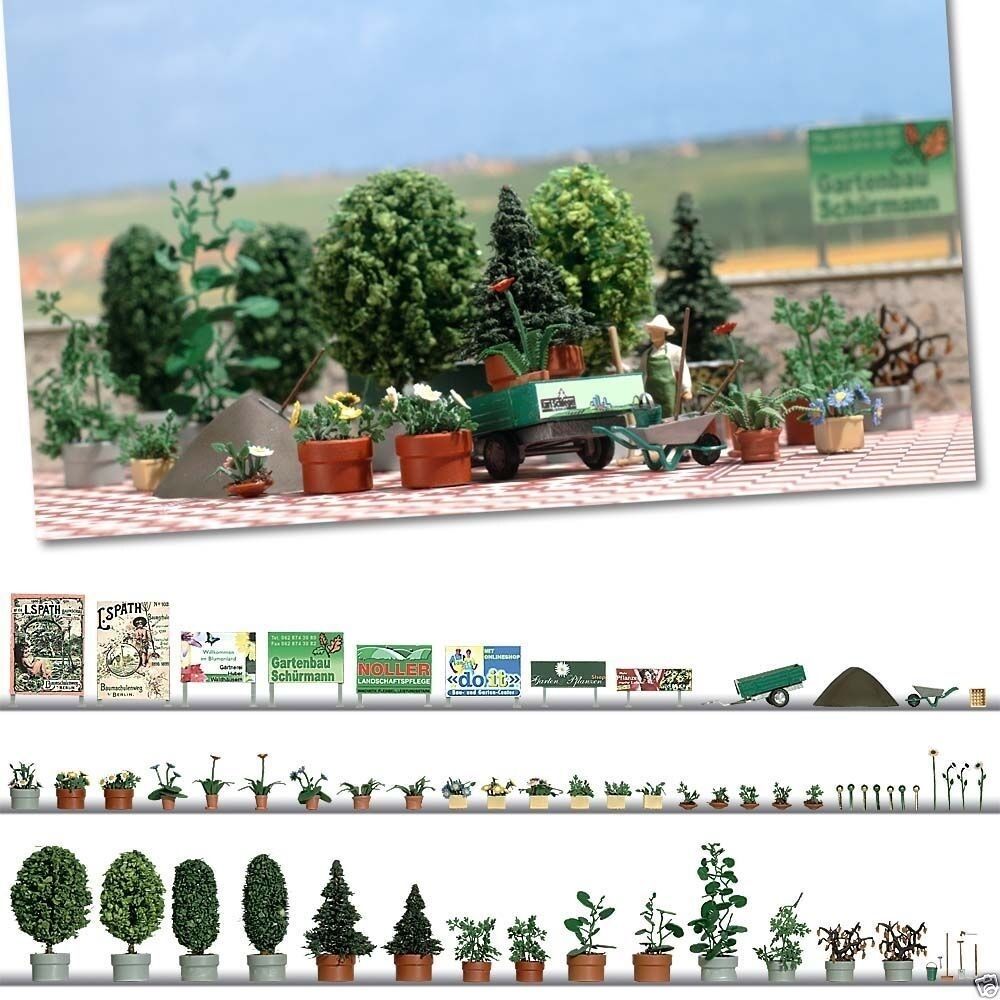 BUSCH 1211 Flower and Planter Set 1:87