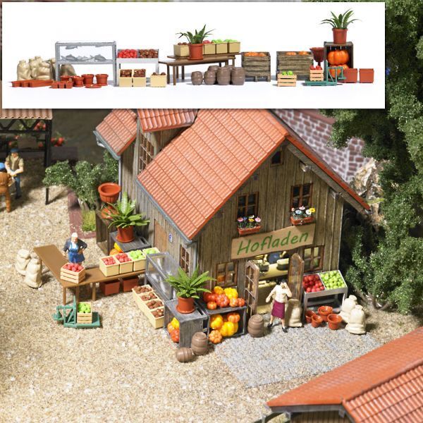 Busch 1075 Farm Shop Accessories 1:87 H0