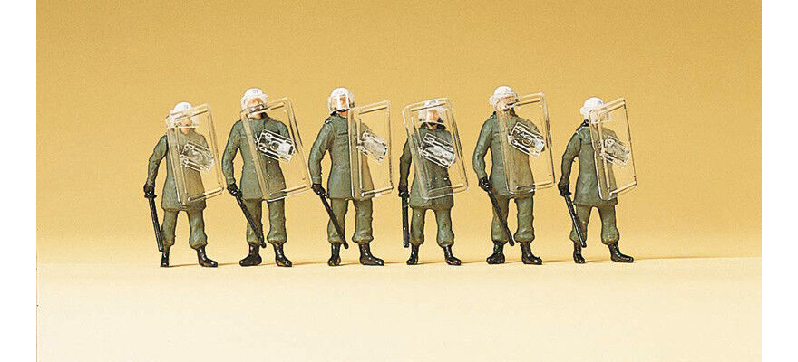 Preiser 10393 riot Police in Operation 1:87 H0 suberb detail