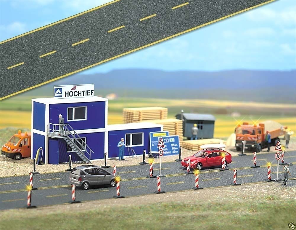 BUSCH 6036 Asphalt road with yellow markings 1:87