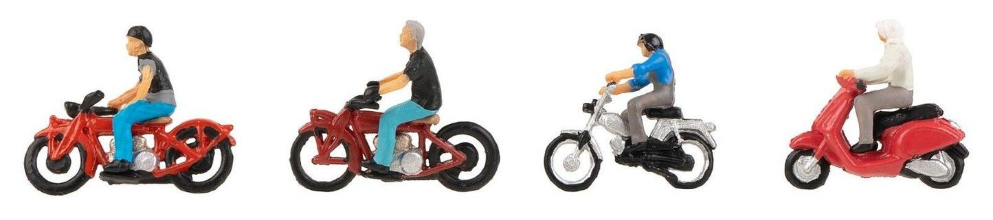 Faller 151669 4 Motorcyclists 1/87 AMAZING DETAIL