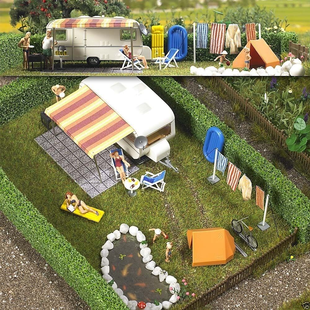 BUSCH 6023 Camping Trailer Scene 1:87