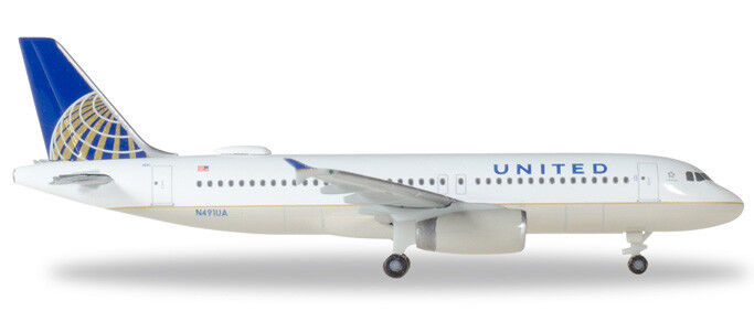 Herpa 531252 United Airlines Airbus A320 - N491UA 1:500
