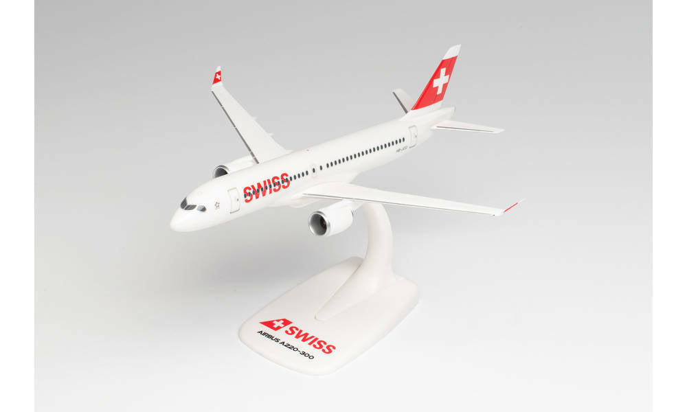herpa 613323 SWISS INTERNATIONAL AIR LINES AIRBUS A220-300 – HB-JCQ “1:200