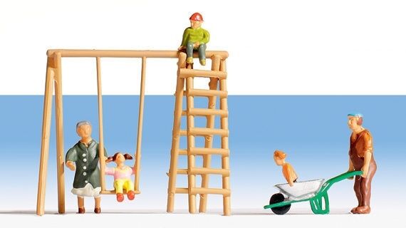 Noch 15589 Figures Grandparents & Grandson HO 1/87