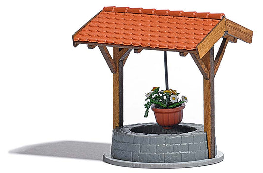 Busch 1524 Covered Well with Flowers Kit for a covered well with stone HO 1:87