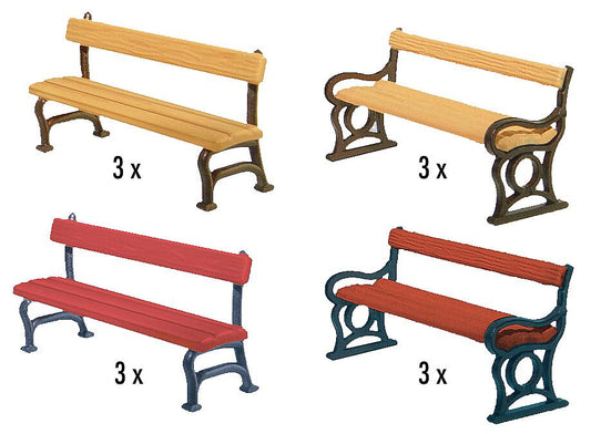 Faller 180443  12 Park benches HO 1:87