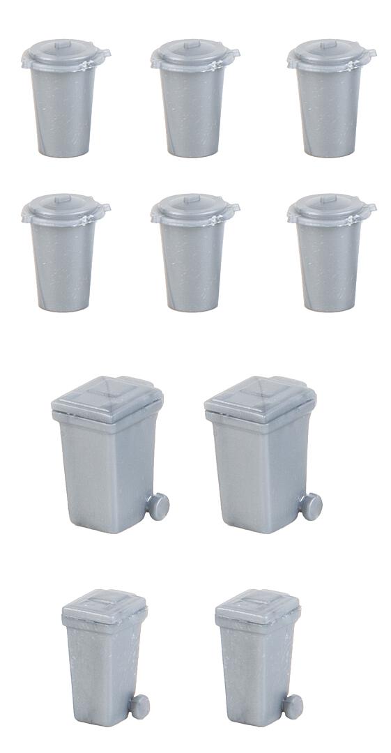 Faller HO 180905 Rubbish Bins (10) 1:87 HO