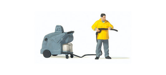 Preiser 28253 Man with pressure washer HO 1:87