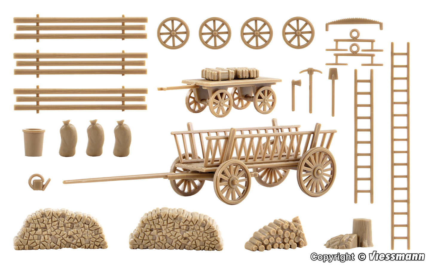 Kibri 43699 H0 Deco set Farm 1:87