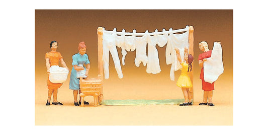 Preiser 14050 Women hanging laundry HO 1:87