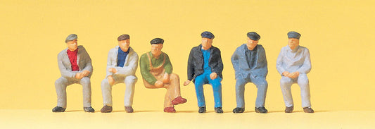 Preiser 14084 Seated workers HO 1:87