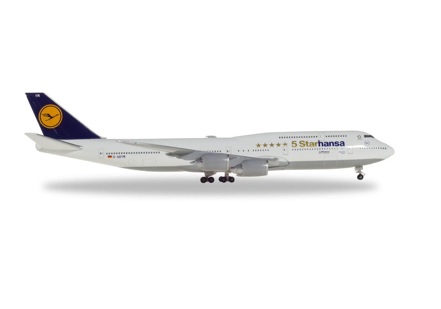 Herpa 531504 Lufthansa Boeing 747-8 Intercontinental "Starhansa" - D-ABYM 1:500