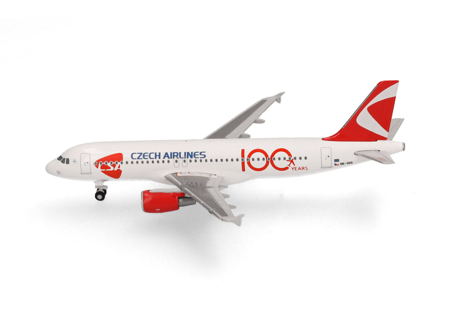 Herpa 537667 Wings CSA Czech Airlines Airbus A320 "100 Years 1:500