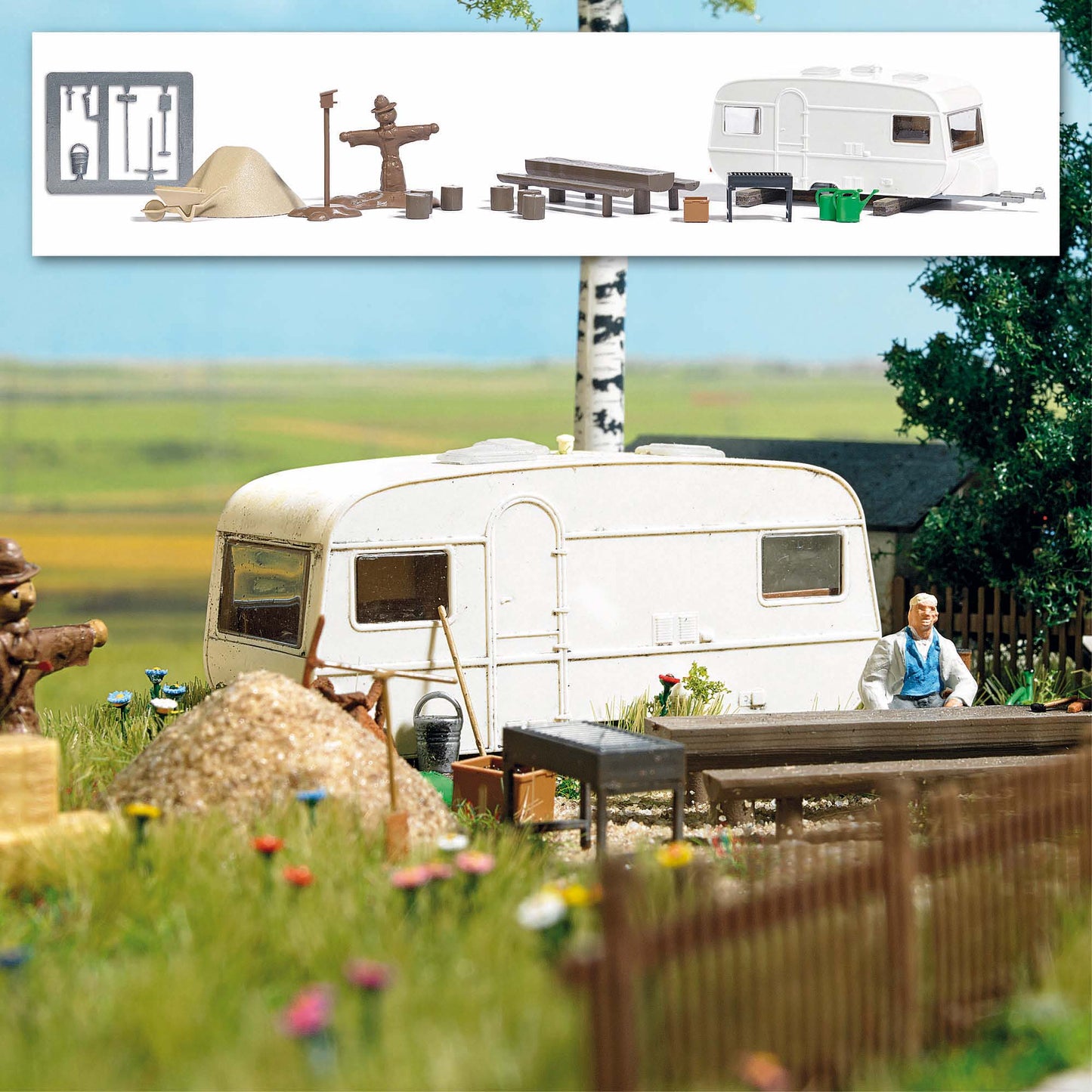 Busch 6050 Permanent camper 1:87 HO