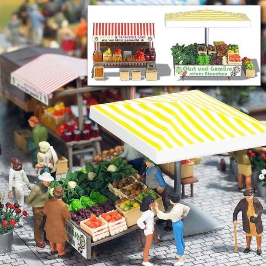 Busch 1071 Market Fruit Stall 1:87 HO