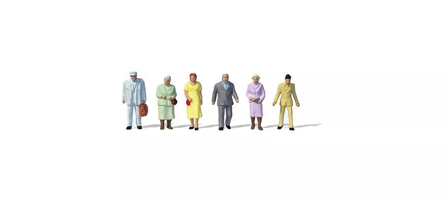 Preiser 14090 HO Older Pedestrians (6) 1:87 HO