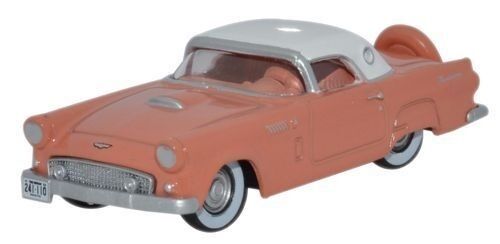 Oxford 87TH56001 Ford Thunderbird 1956 Sunset Coral_Colonial White  1:87 H0