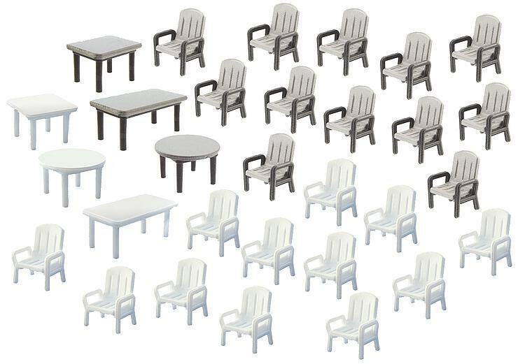 faller 180439	 24 Garden chairs and 6 Tables 1:87