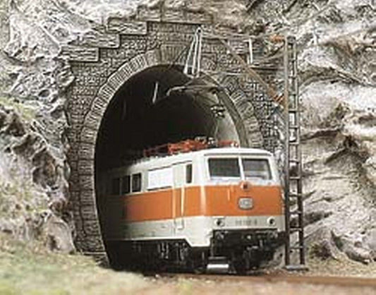 Busch 7026 2 tunnel portal Single track, with a tube holder 1:87