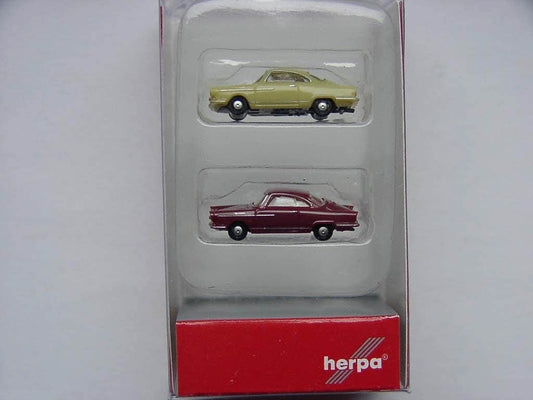 Herpa 065757-003 passenger cars set NSW Sport Prinz, greenbeige / winered spur N