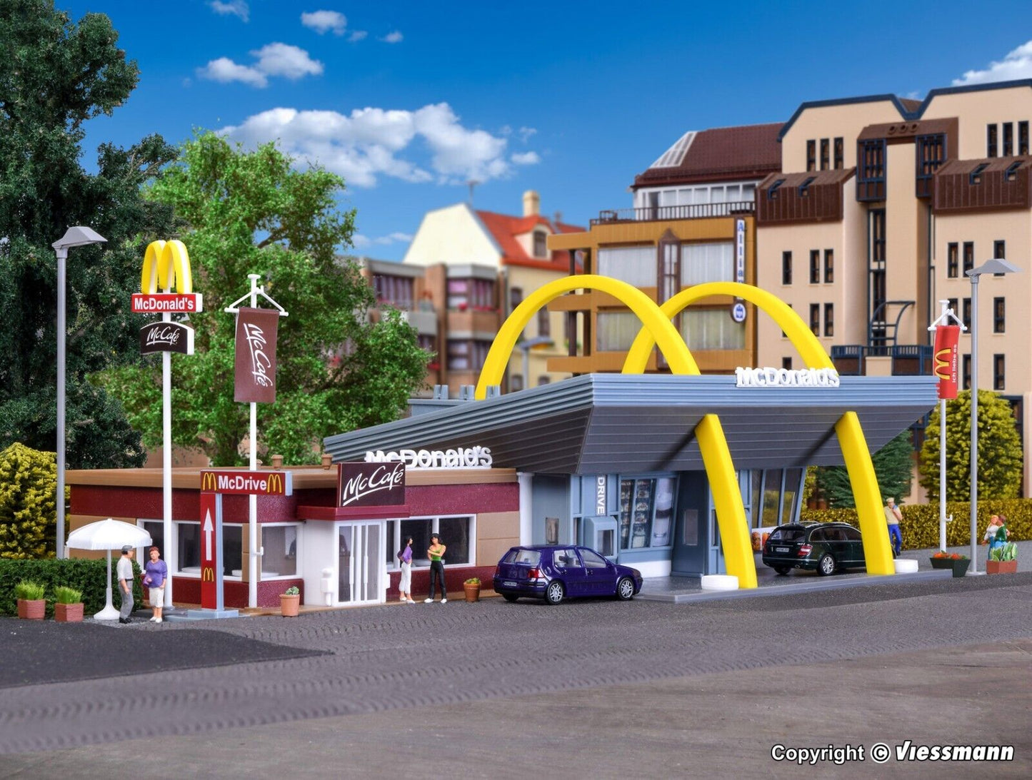 vollmer  43635 H0 McDonald`s fast food restaurant with McCafé    (HO)  1:87