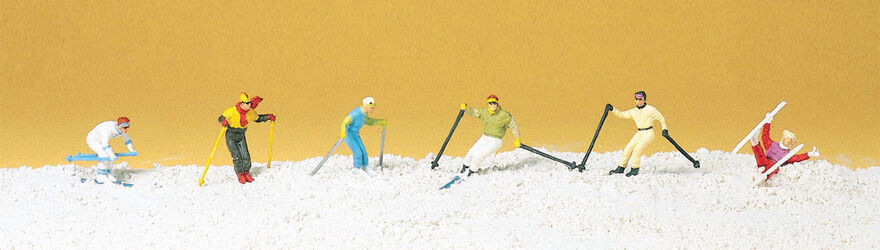 Preiser 10313 HO Scale Figures Down hill racers 1:87