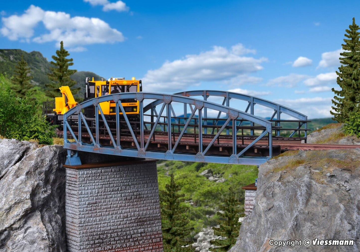 Kibri  42540 H0 Stahlbogenbrücke, gebogen   (HO)  1:87