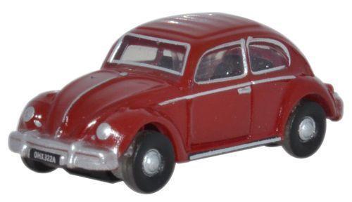 Oxford Diecast NVWB002     Ruby Red VW Beetle - 1:148