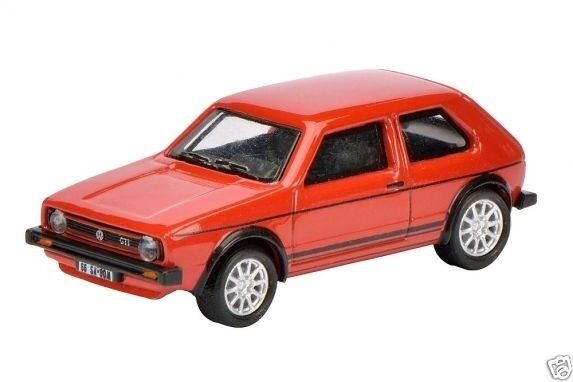 Schuco 26086 VW Golf I GTI, red-black 1:87 HO